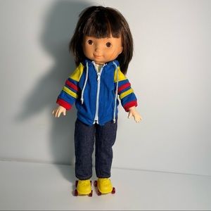 Fisher-Price 1982 Jenny Doll, Jeans, Sweatshirt and Skates